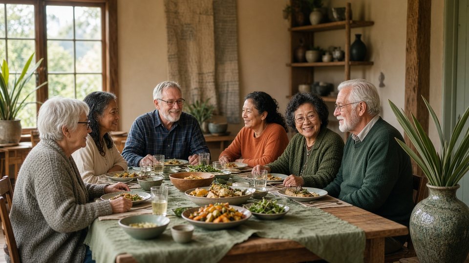 AI-generated illustrative shared-living scene